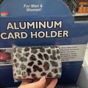 Leopard Print Aluminum Card Holder
